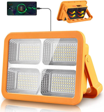 300Watt and 600 Watt and 600Watt Solar  LED Light with 15000 And 25000MAH Solar Power Bank , 4 Modes, Waterproof Portable Solar Power Outdoor Working Light