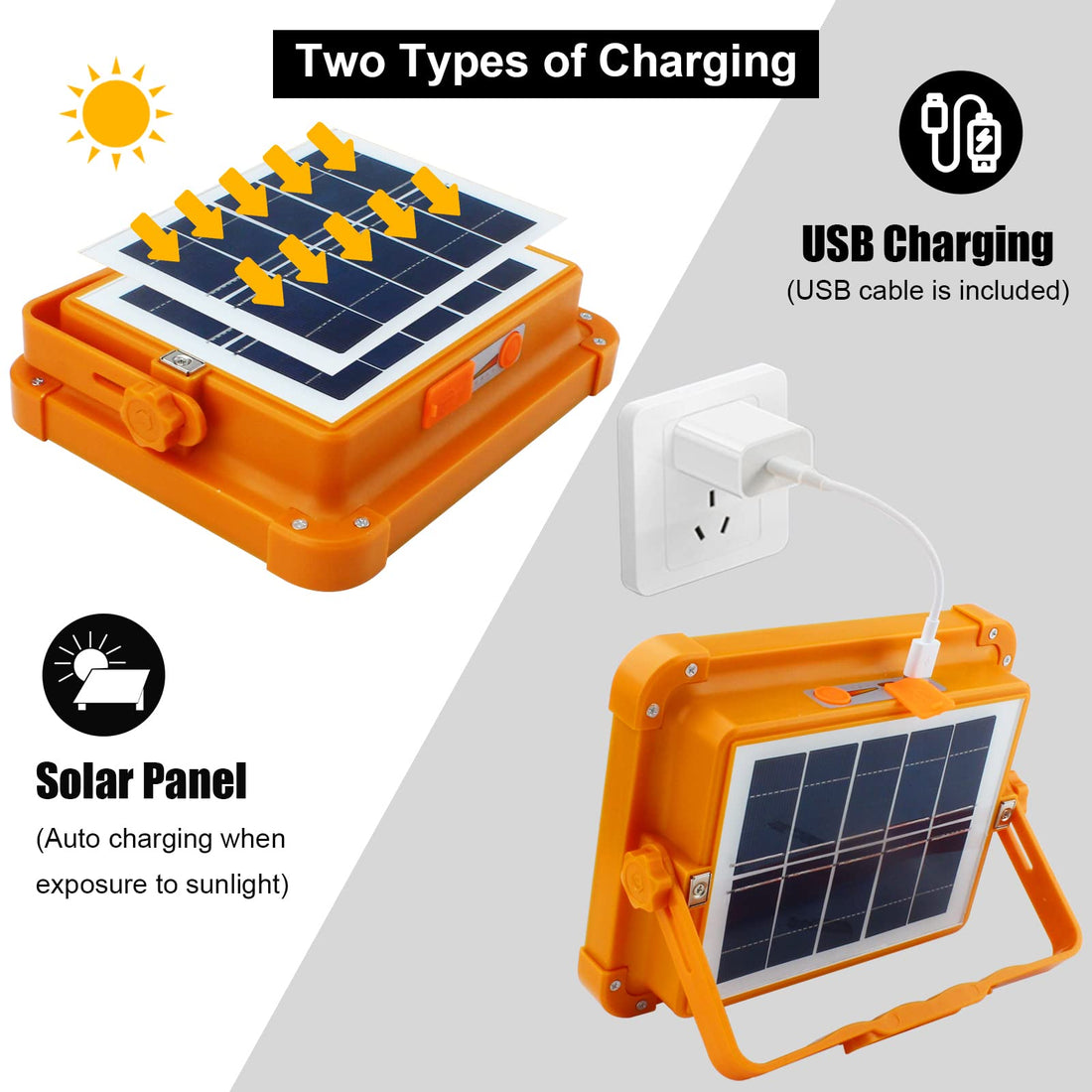 300Watt and 600 Watt and 600Watt Solar  LED Light with 15000 And 25000MAH Solar Power Bank , 4 Modes, Waterproof Portable Solar Power Outdoor Working Light