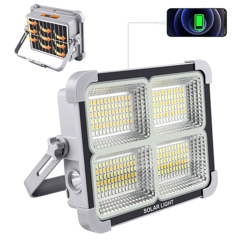 800Watt & 1000Watt Solar LED Light with 50000MAH Solar Power Bank , 5 Modes, Waterproof, Portable Solar Power Outdoor Working Light
